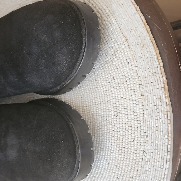 Ralph Lauren Polo women black suede leather biker boots Size8.5 UE39.5.Like New - Picture 9 of 12